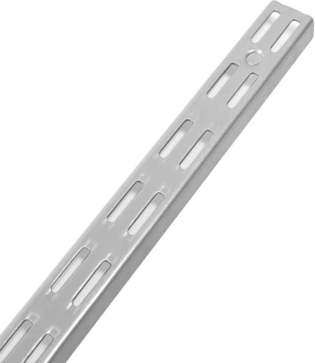 RB Hardware Twin Slot Upright 450mm - Silver (2 Pack)