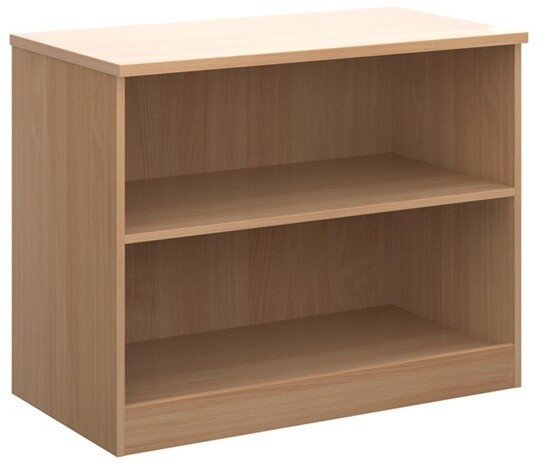 Dams Deluxe Bookcase 800mm High with 1 Shelf - Beech