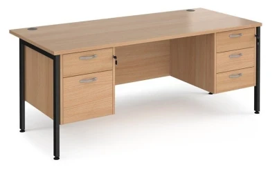 Dams Maestro 25 with Straight Legs, 2 and 3 Drawer Fixed Pedestals - 1800 x 800mm