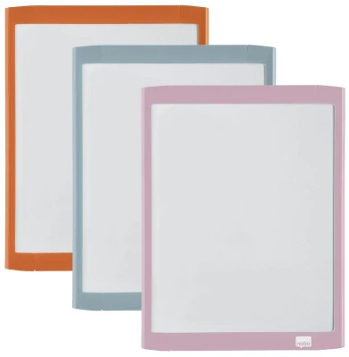 Nobo Mini Magnetic Whiteboard with Assorted Frame 216mm x 280mm (Pack of 6)