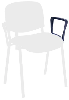 TC Club Fabric Black Frame Chair Chair With Moulded Arms