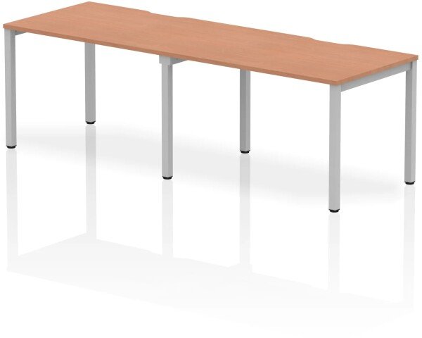 Dynamic Evolve Plus Bench Desk Two Person Row - 2400 x 800mm - Beech