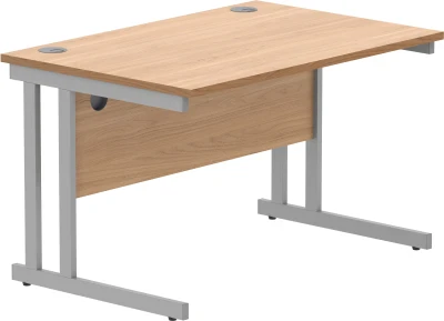 Gala Rectangular Desk with Twin Cantilever Legs - 800mm Depth