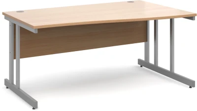 Dams Momento Wave Desk with Twin Cantilever Legs - 1600 x 800-990mm