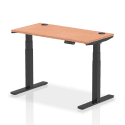 Dynamic Air Rectangular Height Adjustable Desk with Cable Ports - 1200mm x 600mm
