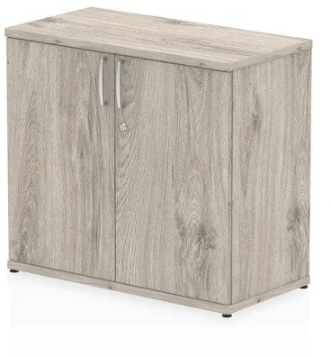 Dynamic Impulse Desk High Cupboard - 1 Shelf - 600m Depth - Grey oak