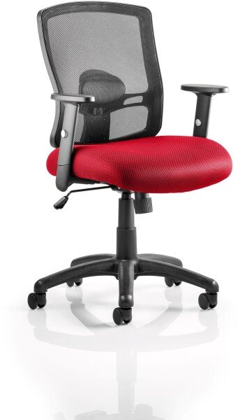 Dynamic Portland Task Operator with Arms and Airmesh Seat - Bergamot Cherry