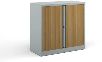 Bisley Double Door Tambour Cupboard - 1015mm High
