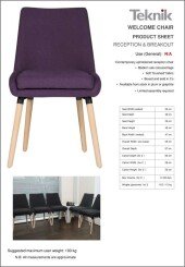 Welcome Reception Chair Specification