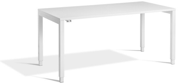 Lavoro Crown Height Adjustable Desk - 1600 x 800mm - White