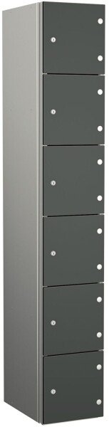 Probe Zenbox Six Compartment Locker - 1800 x 400 x 400mm - Dark Grey