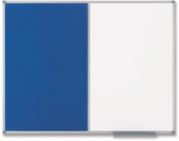 Nobo Magnetic Combi Notice Board/ Whiteboard 900mm x 600mm Blue