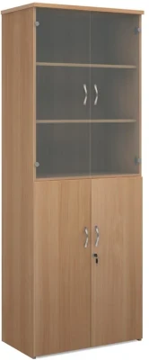 Gentoo Combination Unit with Glass Upper Doors and 2140 x 800 x 470mm