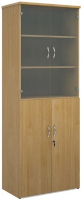 Gentoo Combination Unit with Glass Upper Doors and 2140 x 800 x 470mm