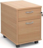Gentoo Mobile 2 Drawer with Silver Handles (h) 567mm x (w) 426mm x (d) 600mm