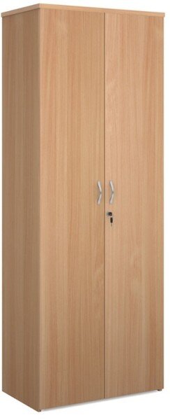 Gentoo Double Door Cupboard with 5 Shelves 2140 x 800 x 470mm - Beech