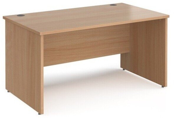 Dams Maestro 25 Rectangular Desk with Panel End Legs - 1400 x 800mm - Beech