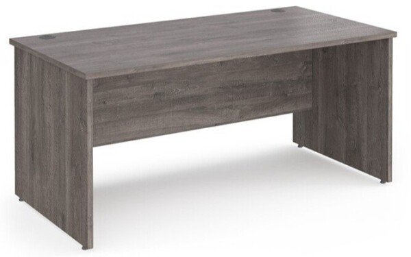 Dams Maestro 25 Rectangular Desk with Panel End Legs - 1600 x 800mm - Grey Oak
