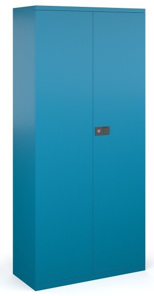 Bisley Steel Contract Cupboard with 4 Shelves - Bespoke Colour - Blue