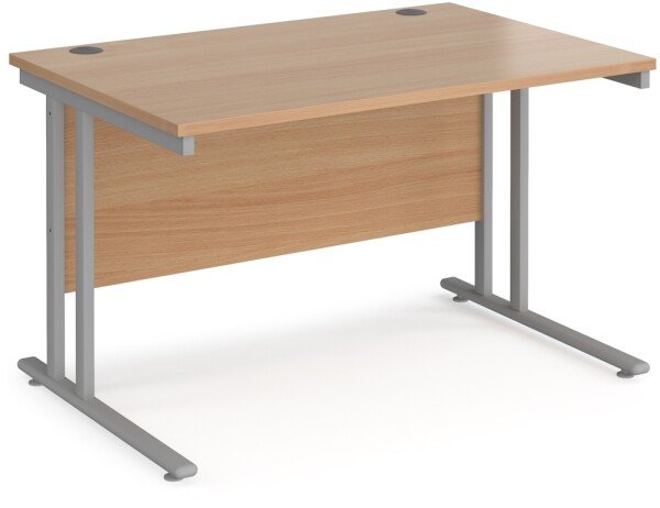 Dams Maestro 25 Rectangular Desk with Twin Cantilever Legs - 1200 x 800mm - Beech