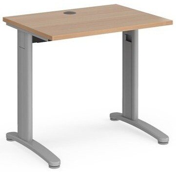 Dams TR10 Rectangular Desk with Cable Managed Legs - 800mm x 600mm - Beech