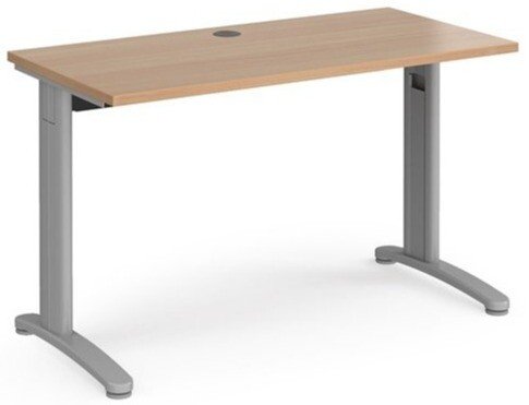 Dams TR10 Rectangular Desk with Cable Managed Legs - 1200mm x 600mm - Beech