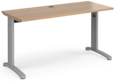 Dams TR10 Rectangular Desk with Cable Managed Legs - 1400mm x 600mm