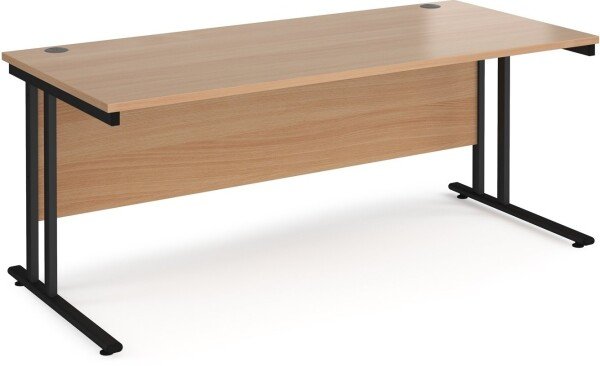 Dams Maestro 25 Rectangular Desk with Twin Cantilever Legs - 1800 x 800mm - Beech