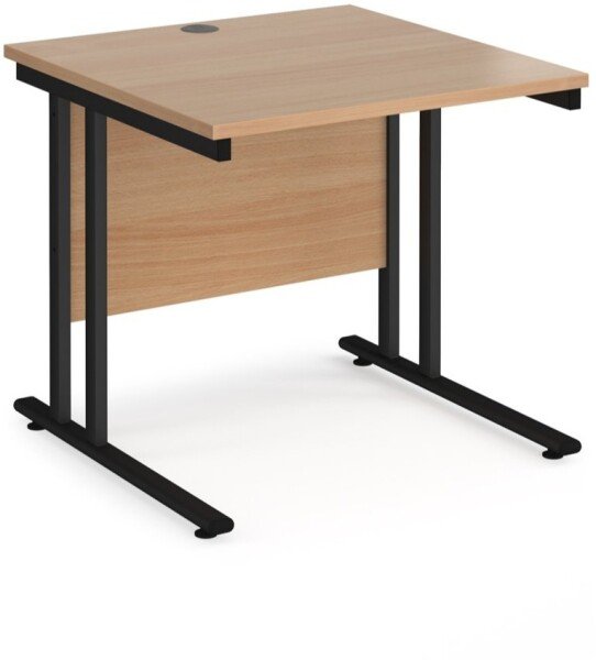 Dams Maestro 25 Rectangular Desk with Twin Cantilever Legs - 800 x 800mm - Beech