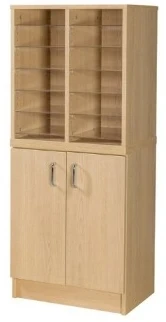Willowbrook 12 Space Pigeonhole with Cupboard & Locks