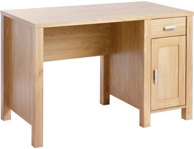 Dams Amazonia Rectangular Home Desk with Panel End Legs and 1 Door Support Pedestal - 1200 x 600mm