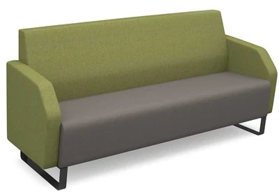 Dams Encore² Low Back 3 Seater Sofa 1800mm Wide with Black Sled Frame
