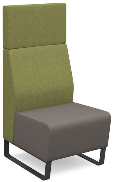 Dams Encore² Modular Single Seater High Back Sofa with Black Sled Frame