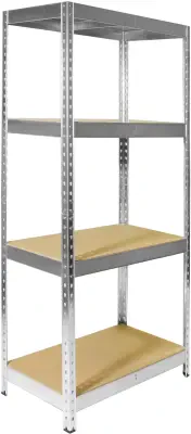 RB Boss FastLok 4 Tier Galvanised Steel Freestanding Shelving - 1620 x 750 x 350mm