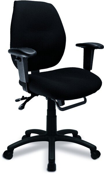 Nautilus Severn Operator Chair with Adjustable Arms - Black