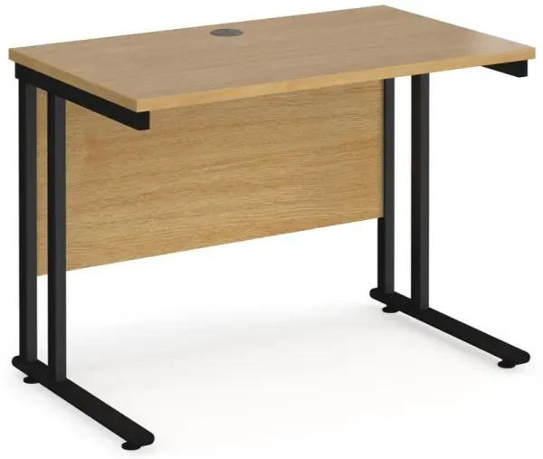 Dams Maestro 25 Rectangular Desk with Twin Cantilever Legs - 1000 x 600mm - Oak
