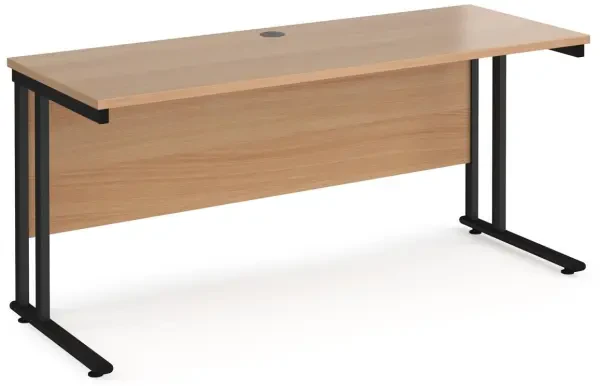 Dams Maestro 25 Rectangular Desk with Twin Cantilever Legs - 1600 x 600mm - Beech