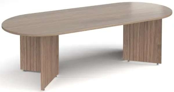 Dams Arrow Head Leg Radial End Boardroom Table 2400 x 1000mm - Barcelona Walnut