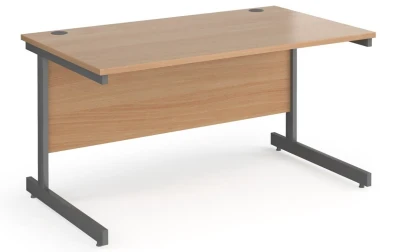Dams Contract 25 Rectangular Desk with Single Cantilever Legs - 1400 x 800mm