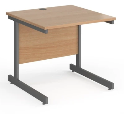 Dams Contract 25 Rectangular Desk with Single Cantilever Legs - 800 x 800mm