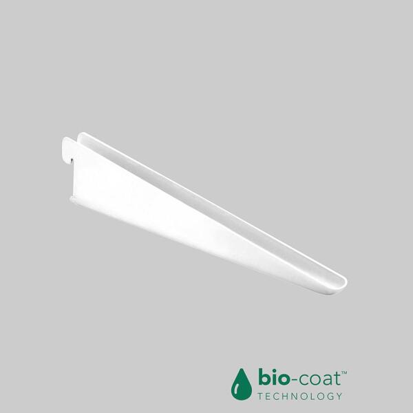 RB Hardware Twin Slot U Bracket Antibacterial 570mm White Office
