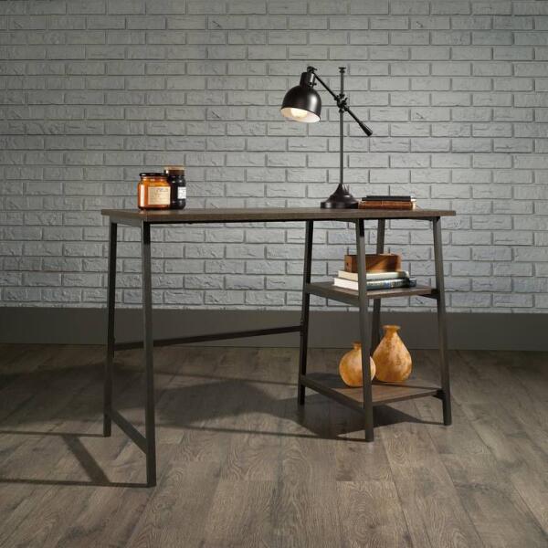 Teknik Industrial Style Bench Smoked Oak Home Desk - 1054 x 470mm