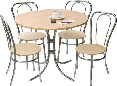 Teknik 900mm Deluxe Bistro Table Set with 4 Chairs