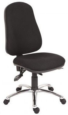 Teknik Ergo Comfort Operator Chair with Chrome Base - Black