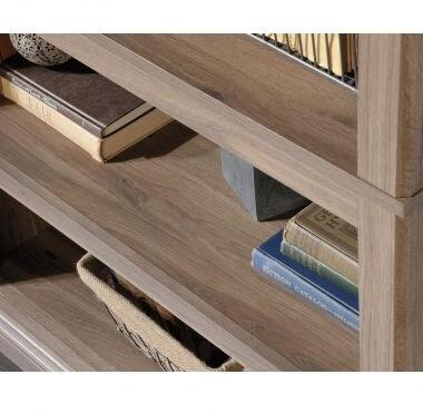 Teknik Barrister 5 Shelf Bookcase in Salt Oak for Home Decor Office Furniture Direct