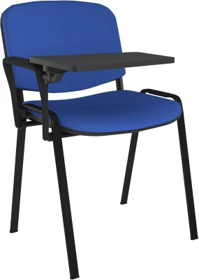 Taurus Black Frame Stacking Chair with Writing Tablet - Pack of 4