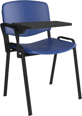Dams Taurus Plastic Stacking Chair with Writing Tablet - Pack of 4