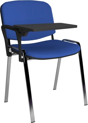 Dams Taurus Chrome Frame Stacking Chair with Writing Tablet - Pack of 4