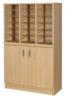 Willowbrook 18 Space Pigeonhole with Cupboard & Locks