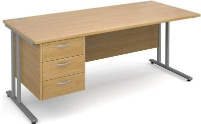 Dams Maestro 25 Rectangular Desk with 3 Shallow Drawers - (w) 1200mm x (d) 800mm